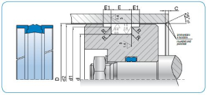 Diagram - KDSP Type Compact Piston Seal