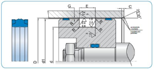 Diagram - KDAE Type Compact Piston Seal