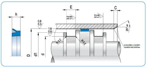 Diagram - PSP Type Piston Seal for Pneumatics